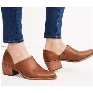 Madewell | The Brady Lowcut Bootie Size 8.5 Slip-On Brown Leather Pointed Toe
